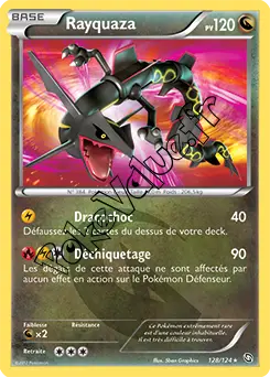 Carte Pokémon Rayquaza  n°128 de la série Dragons Exaltés