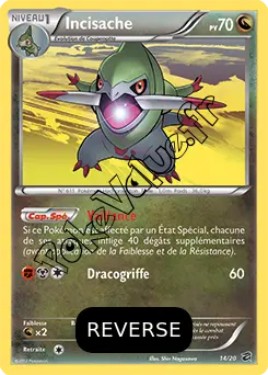 Carte Pokémon Incisache Reverse n°14 de la série Coffre des Dragons