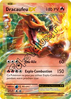 Carte Pokémon Dracaufeu EX  n°12 de la série Évolutions