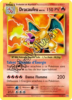 Carte Pokémon Dracaufeu  n°11 de la série Évolutions