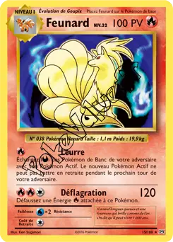 Carte Pokémon Feunard  n°15 de la série Évolutions