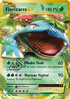 Carte Pokémon Venusaur EX  n°1 de la série Évolutions