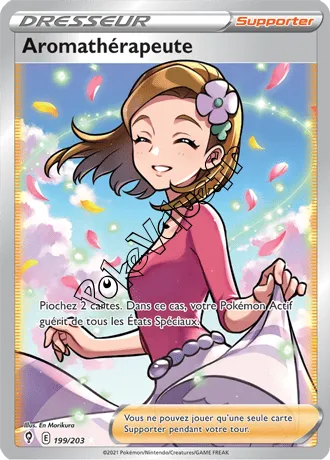 Carte Pokémon Aromathérapeute n°199 de la série Évolution Céleste