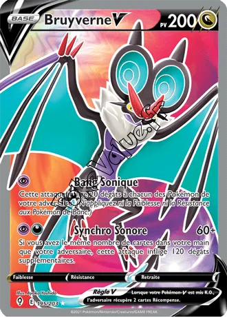 Carte Pokémon Bruyverne V  n°195 de la série Évolution Céleste