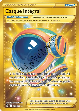Carte Pokémon Casque Intégral n°231 de la série Évolution Céleste
