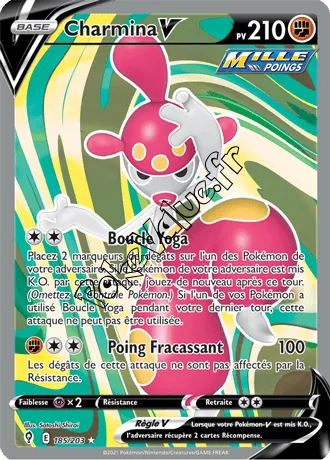 Carte Pokémon Charmina V  n°185 de la série Évolution Céleste