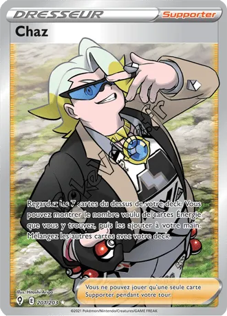 Carte Pokémon Chaz n°201 de la série Évolution Céleste