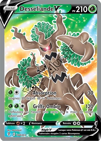 Carte Pokémon Desséliande V  n°168 de la série Évolution Céleste