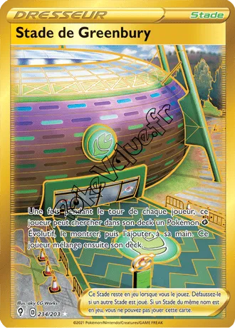 Carte Pokémon Stade de Greenbury n°234 de la série Évolution Céleste