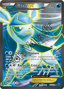 Carte Pokémon Glaceon EX  n°116 de la série Impact des destins