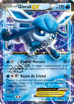 Carte Pokémon Glaceon EX  n°20 de la série Impact des destins