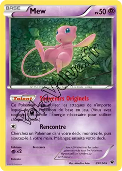 Carte Pokémon Mew  n°29 de la série Impact des destins