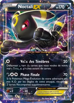Carte Pokémon Umbreon EX  n°55 de la série Impact des destins
