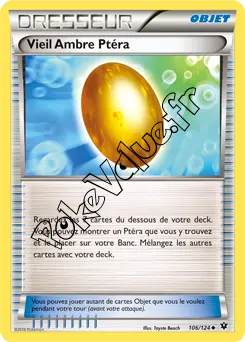 Carte Pokémon Vieil Ambre Ptéra n°106 de la série Impact des destins