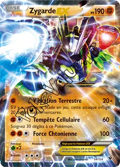 Carte Pokémon Zygarde EX  n°54 de la série Impact des destins