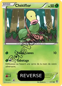 Carte Pokémon Crapustule EX  Reverse n°106 de la série Poings furieux