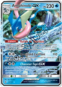 Carte Pokémon Amphinobi GX n°24 de la série Lumière Interdite