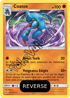 Carte Pokémon Coatox Reverse n°64 de la série Lumière Interdite
