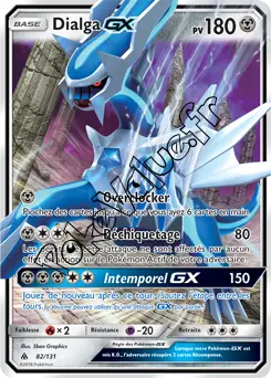 Carte Pokémon Dialga GX  n°82 de la série Lumière Interdite