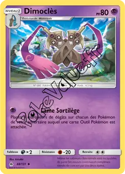 Carte Pokémon Dimoclès n°48 de la série Lumière Interdite
