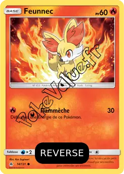 Carte Pokémon Feunnec Reverse n°14 de la série Lumière Interdite