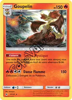 Carte Pokémon Goupelin n°17 de la série Lumière Interdite