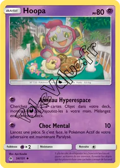 Carte Pokémon Hoopa  n°54 de la série Lumière Interdite