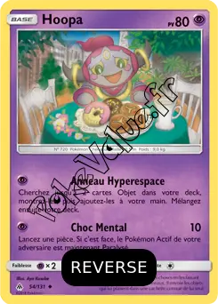 Carte Pokémon Hoopa  Reverse n°54 de la série Lumière Interdite