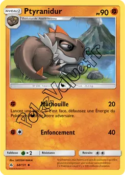 Carte Pokémon Ptyranidur n°68 de la série Lumière Interdite