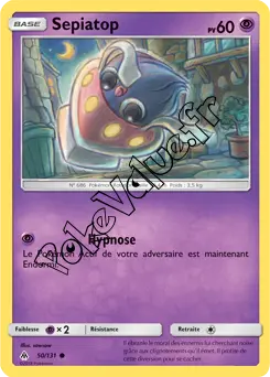 Carte Pokémon Sepiatop  n°50 de la série Lumière Interdite