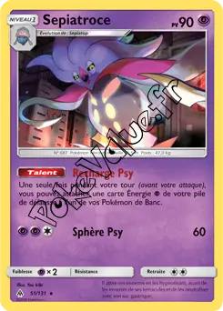 Carte Pokémon Sepiatroce n°51 de la série Lumière Interdite
