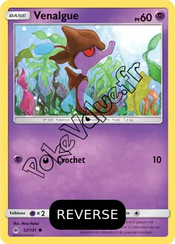 Carte Pokémon Venalgue Reverse n°52 de la série Lumière Interdite