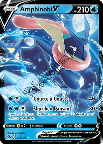 Carte Pokémon Amphinobi V  n°073 de la série Poing de Fusion