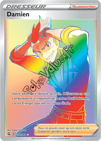 Carte Pokémon Damien n°279 de la série Poing de Fusion