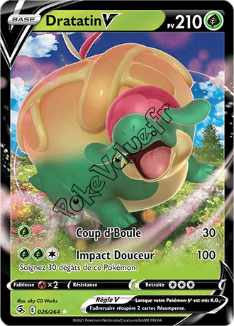 Carte Pokémon Dratatin V  n°026 de la série Poing de Fusion