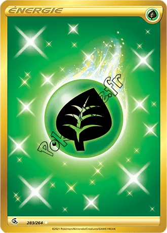 Carte Pokémon Énergie Plante n°283 de la série Poing de Fusion