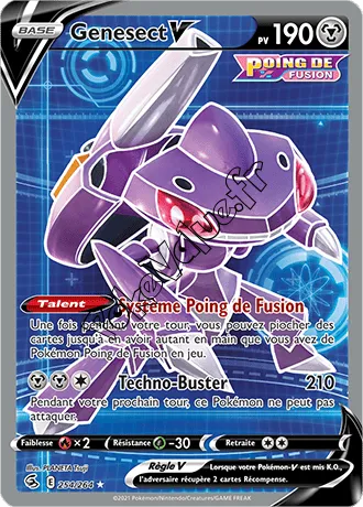 Carte Pokémon Genesect V  n°254 de la série Poing de Fusion