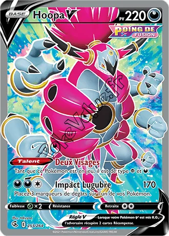 Carte Pokémon Hoopa V  n°253 de la série Poing de Fusion