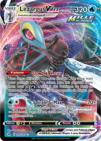 Carte Pokémon Lézargus VMAX  n°079 de la série Poing de Fusion