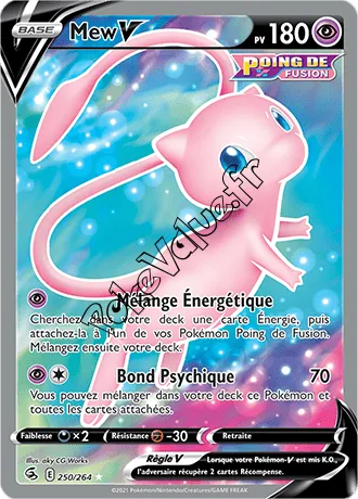 Carte Pokémon Mew V n°250 de la série Poing de Fusion