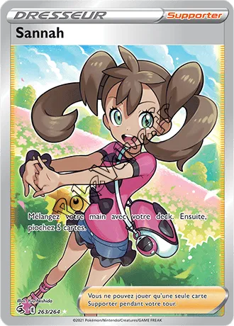 Carte Pokémon Sannah n°263 de la série Poing de Fusion