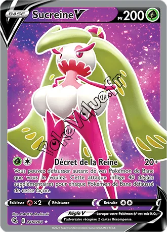 Carte Pokémon Sucreine V  n°246 de la série Poing de Fusion