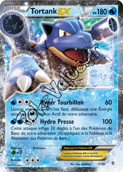 Carte Pokémon Blastoise EX  n°17 de la série Générations