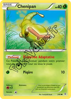 Carte Pokémon Caterpie  n°3 de la série Générations