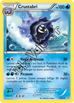 Carte Pokémon Cloyster  n°20 de la série Générations