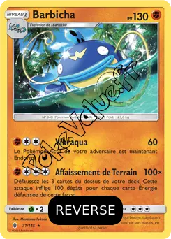 Carte Pokémon Barbicha  Reverse n°71 de la série Gardiens Ascendant