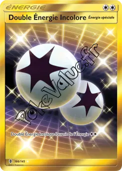 Carte Pokémon Double Énergie Incolore n°166 de la série Gardiens Ascendant