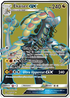 Carte Pokémon Ékaïser GX n°141 de la série Gardiens Ascendant