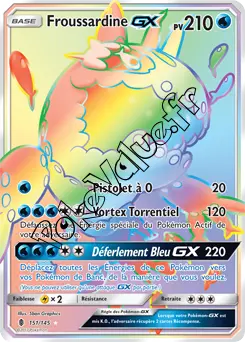 Carte Pokémon Froussardine GX  n°151 de la série Gardiens Ascendant