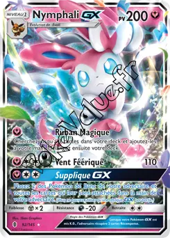 Carte Pokémon Nymphali GX  n°92 de la série Gardiens Ascendant